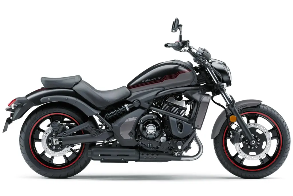 Produktfreisteller eines schwarzen Kawasaki Vulcan S Motorrad